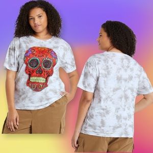 Target - Sugar Skull Tie-Dye Graphic Tee
